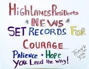 Highlands Residents News, Set Records for Courage