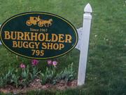 Entrance to burkholder buggy shop 1