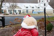 Santa Sunnybear keeps an eye on the Vitality Center.